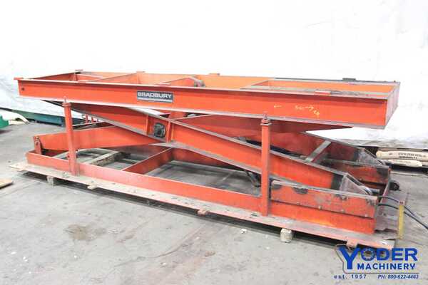 Bradbury scissor transfer lift, 144" table length, 36" table width, 54" raised height, #65258 - Image 2