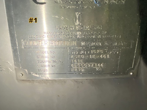 36" x 60" Malvern Enigineering, wet drum magnet separators, Ludowici Mineral, 2 magnets available - Image 5