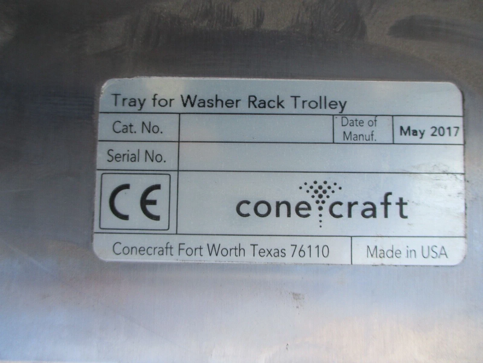 cone craft washer rack trolley & tr, 2017 - Image 7