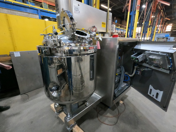 Krieger Acme-Gridley #MMD300, 75 gallon Stainless Steel vacuum homogenizing system, top/bottom agitation - Image 1