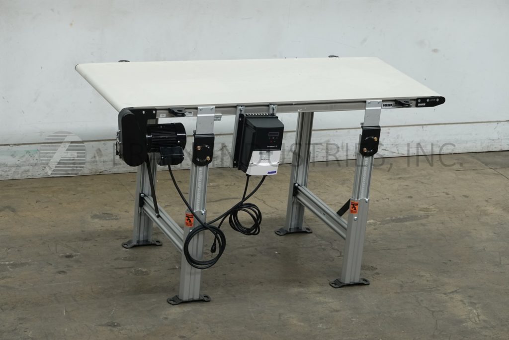 24" wide x 5' long, Dorner #2200, aluminum frame belt conveyor, variable speed controller - Image 1