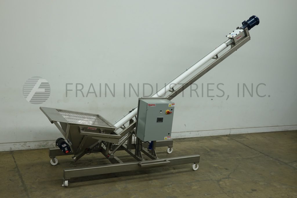 Flexicon #1450, Stainless Steel auger feeder with hopper, VFD vari-speed controller, mounted on 4 leg - Image 1