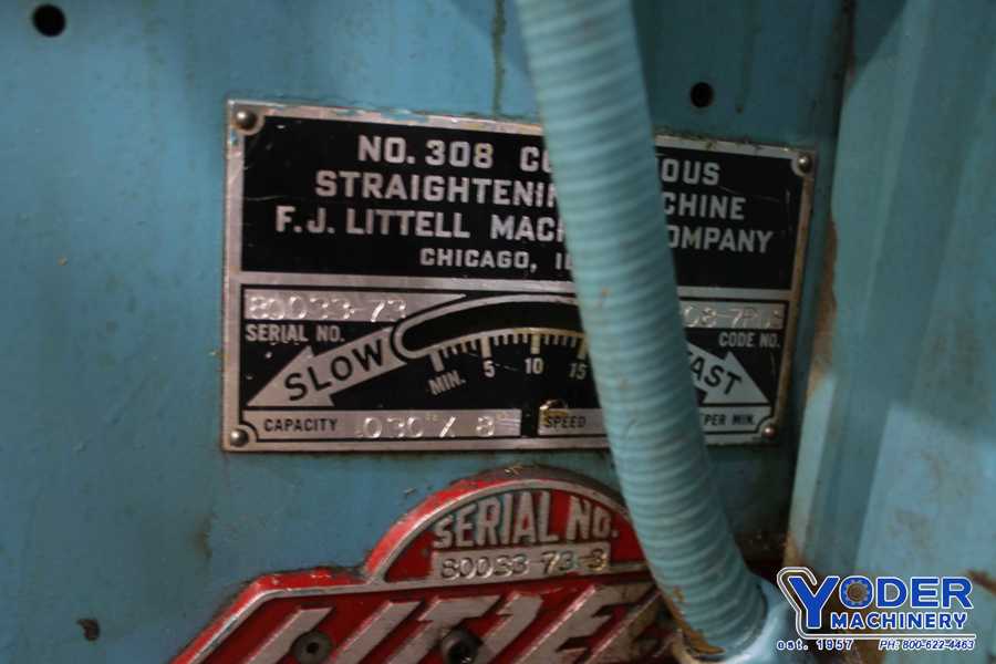 8" x .031" Littell #308, straightener, 7 rolls, 10-60 FPM, 1 HP, exit edge guides, #75361 - Image 9