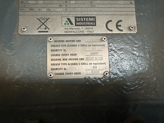 800 HP 400 RPM Nidec, Frame 500, DPFVBB, 500 VA, 288.23 VF, New Surplus - Image 5