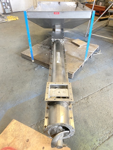 6" diameter x 10' long, Stainless Steel screw auger conveyor & hopper - Image 7