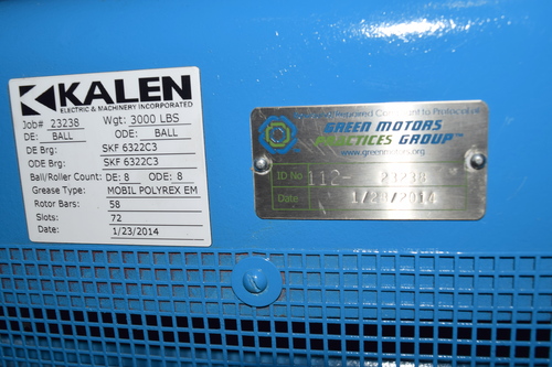 600 HP 1775 RPM General Electric, Frame 8288S, 2300 Volts, reconditioned - Image 7