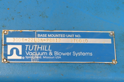 Tuthill #3006-22L3N, vacuum blower system, 7-1/2 HP positive displacement blower - Image 8