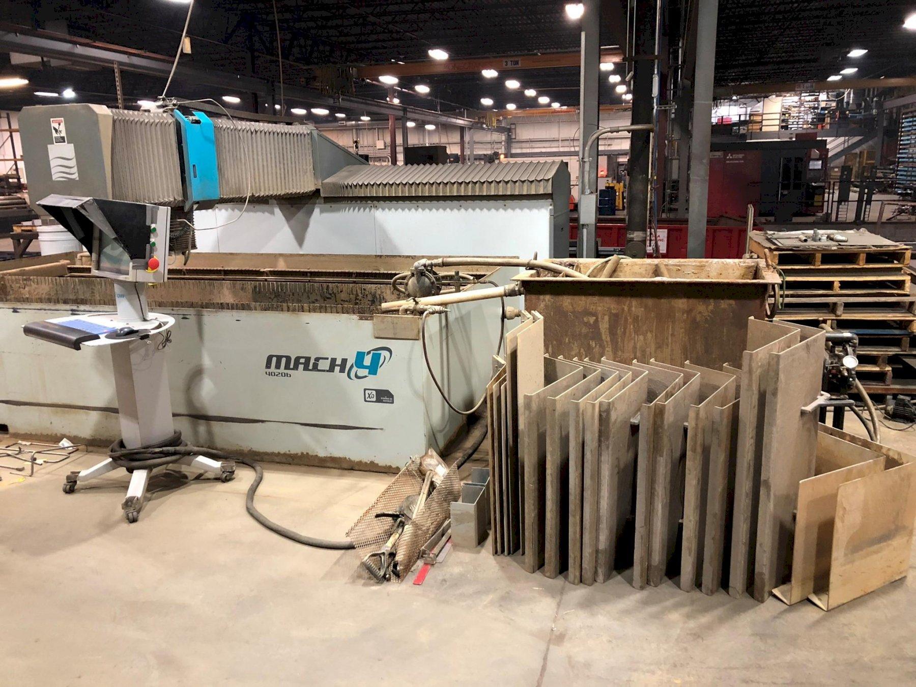 Flow #Mach-4-4020B, CNC waterjet cutter, 6.6'x13.1' table, 50 HP, 60000 psi, 5-Axis, 2011 - Image 3
