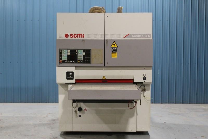 42" SCM #Sandya-15-S, 3-Head Wide Belt, 43" x 103" abrasive belt, 4 HP conveyor, 2005 - Image 2