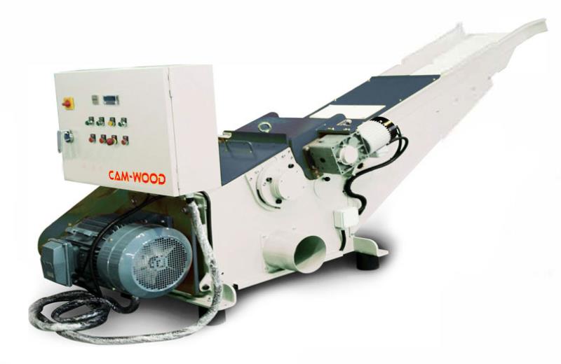 Cam-Wood #WX-1502HX, Horizontal Wood Grinder, 20 HP - 1750 RPM, 15-3/8" x 2-3/8" infeed chute, 8" diameter - Image 1
