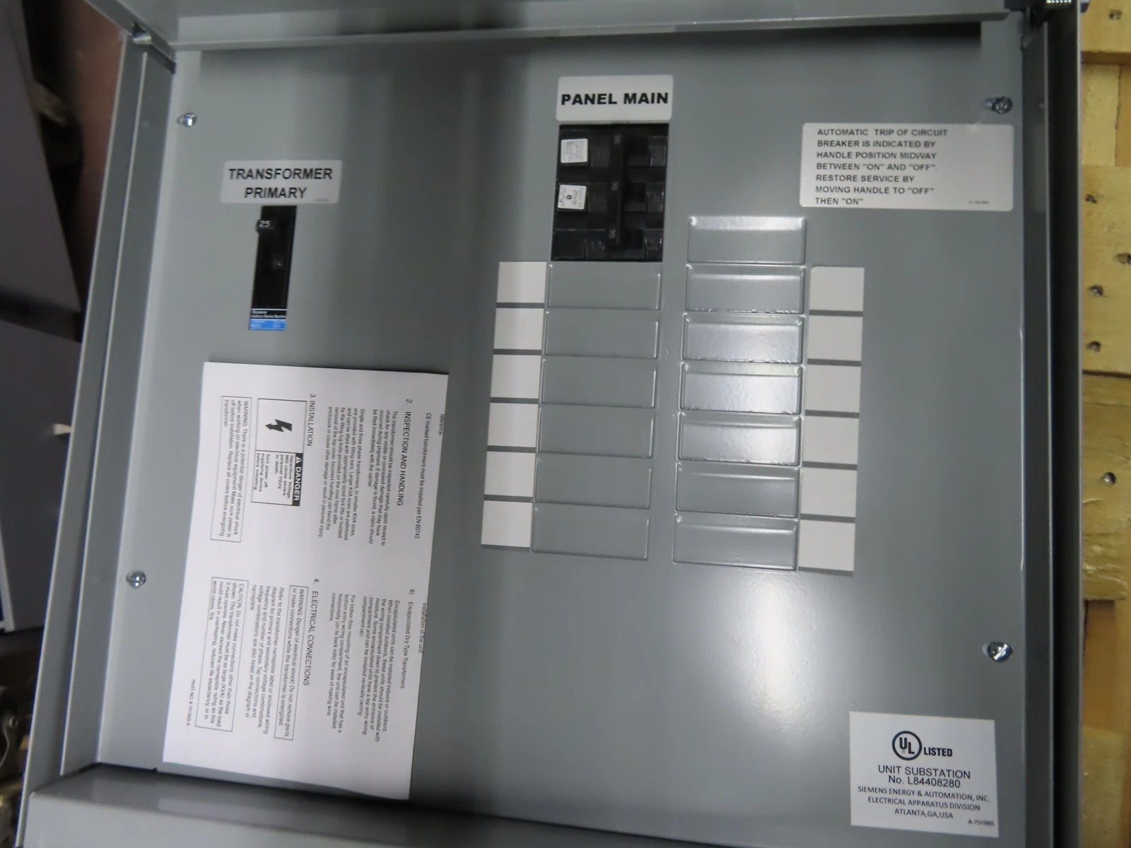 9 KVA 480 Primary, 208Y/120 Secondary, Siemens Power Center transformer 3LPC009, new, 1 yr warranty (11 - Image 4