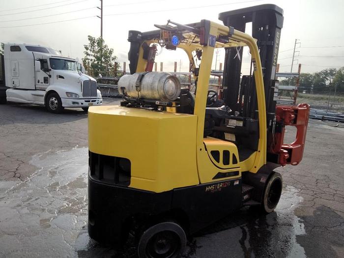 12000 lb. Hyster #S120FTPRS, triple stage roll clamp truck, LP fuel, 220" max height, 2018 - Image 3