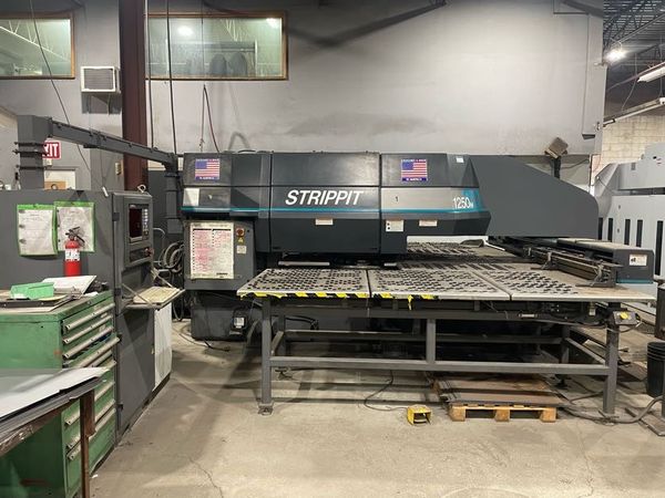23 Ton, LVD Strippit #1250, turret punch, CNC Control, Standard automatic index & Roller ball table - Image 1