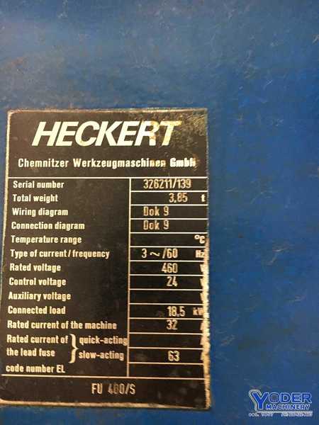 WMW Heckert #FU400/S, horizontal knee mill, 15" x62" table, pendant Control, automatic lube, #68588 - Image 5