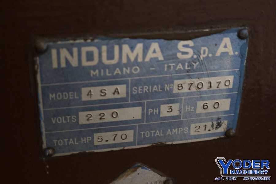 Induma #4SA, ram type vertical mill, 11" x58" table, 4 HP, #30 taper, #73329 - Image 7
