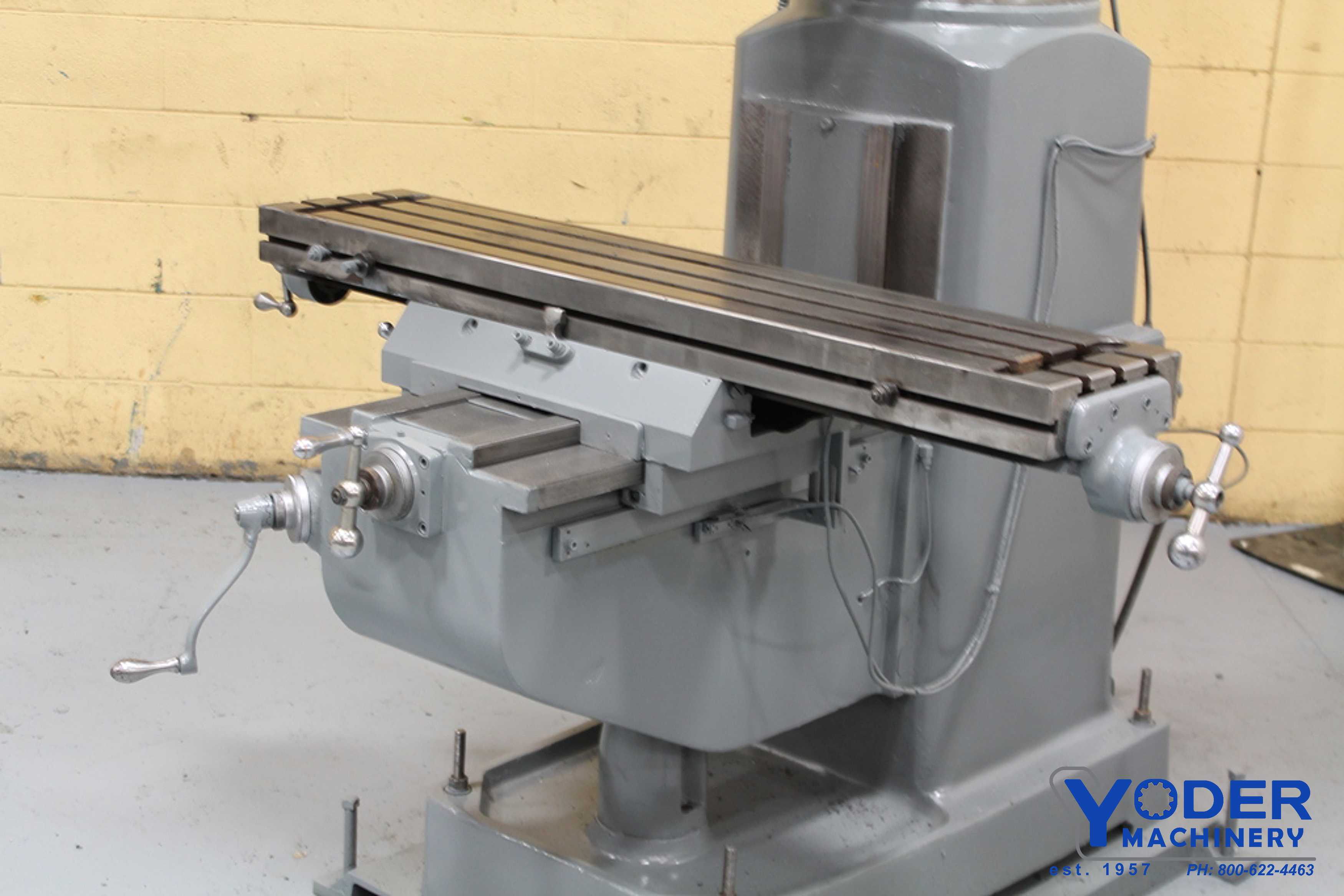 Comet #3KV, vertical ram type mill, 10" x50" table, 2 HP, R-8 taper, 1984, #61851 - Image 9