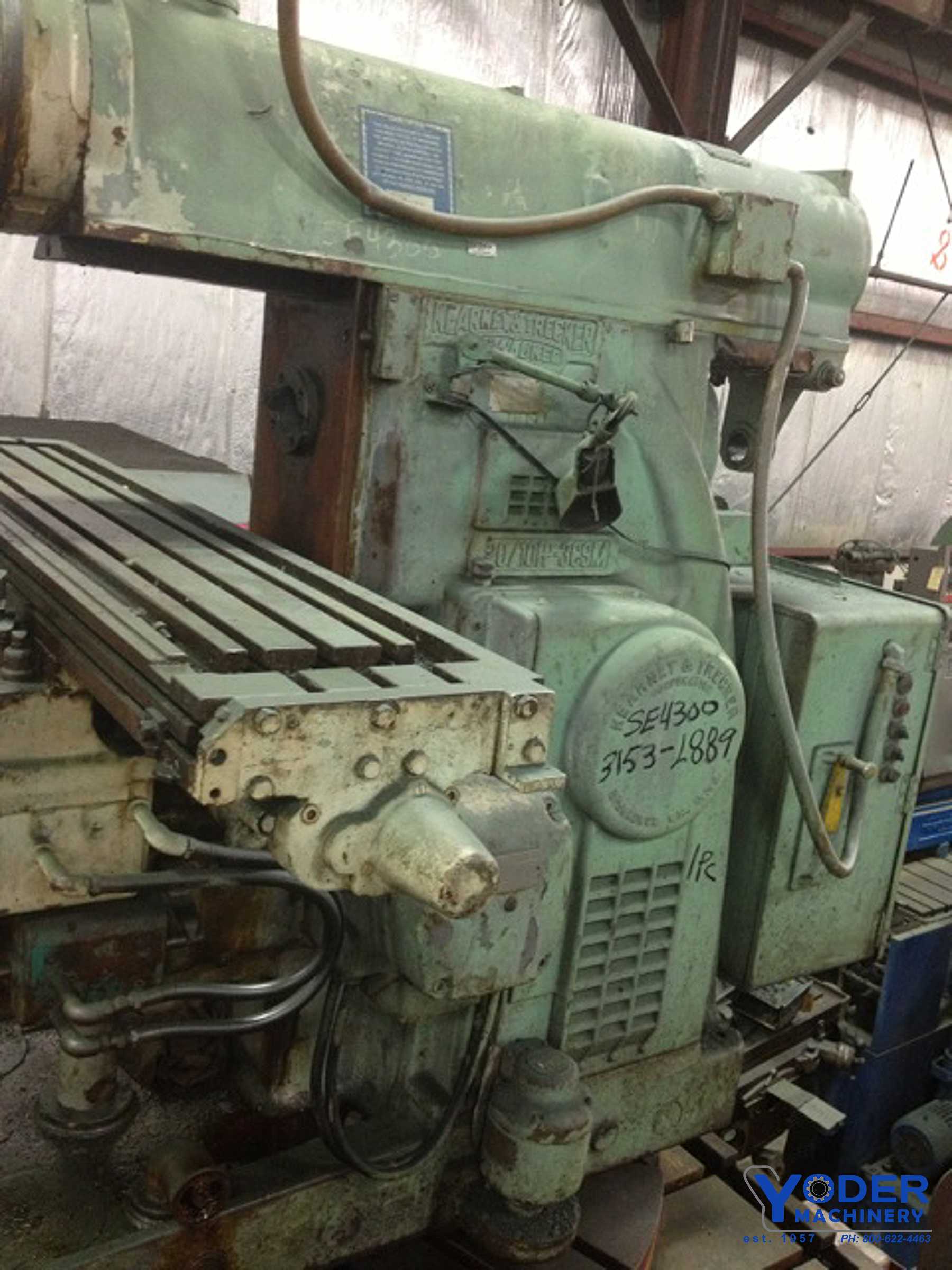 Kearney & Trecker #3CSM, horizontal mill w/toolmakers overarm, 13.5" x64" table, 20 HP, #4638 - Image 1