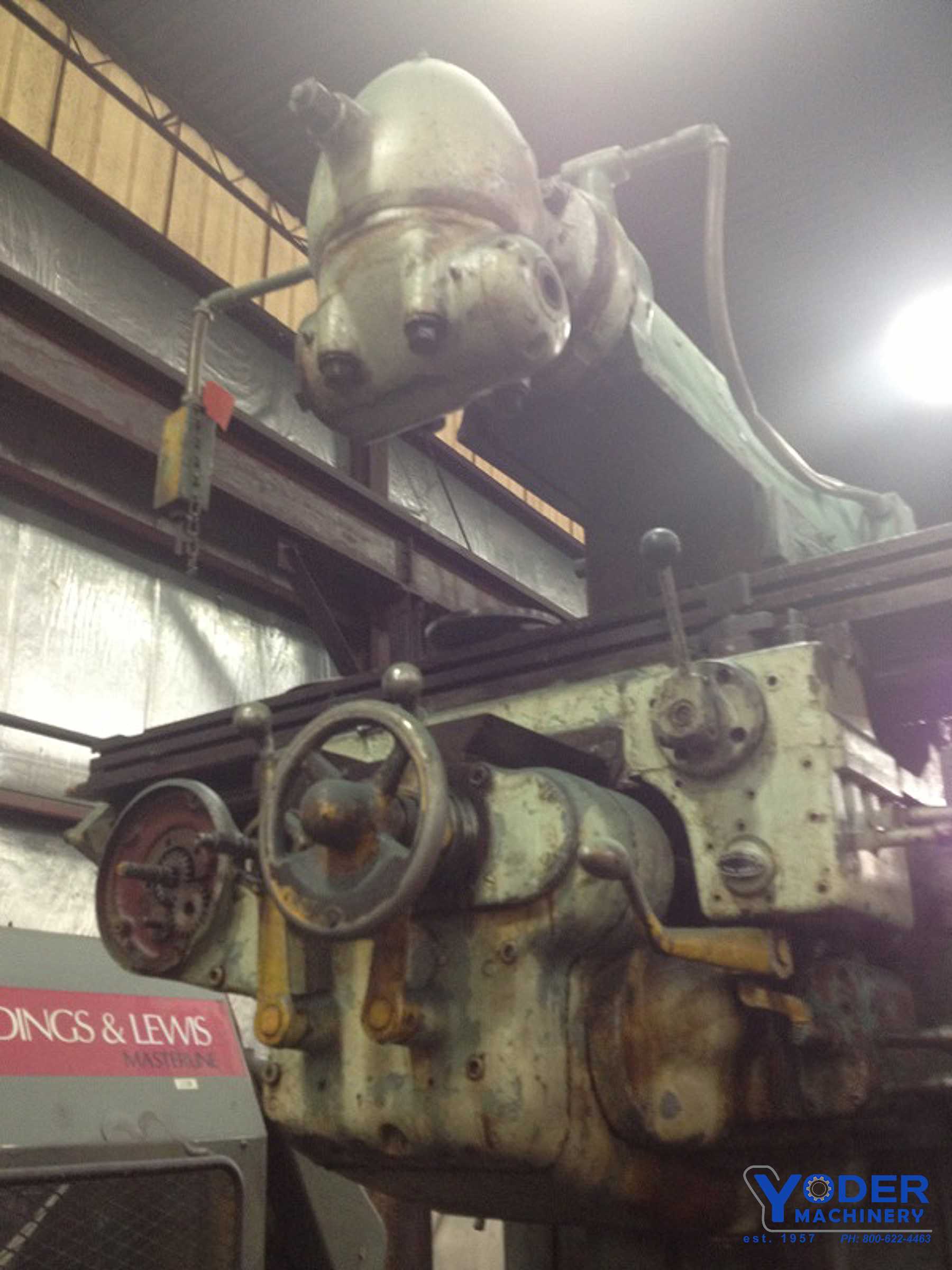 Kearney & Trecker #3CSM, horizontal mill w/toolmakers overarm, 13.5" x64" table, 20 HP, #4638 - Image 6