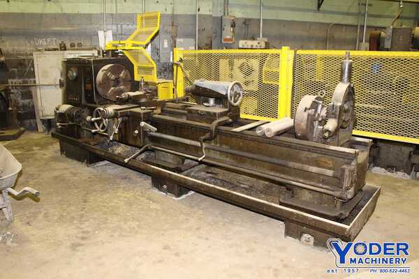 24" x 104" Cincinnati #22, engine lathe, 13" swing over cross slide, 4-jaw 18" chuck, 8-1/4" steady rest - Image 1