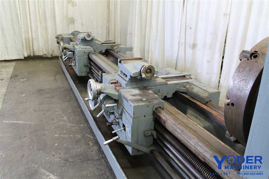 28" x 96"/240" Lodge & Shipley #2516, hollow spindle engine lathe, dual 4-jaw 24" chucks, #61474 - Image 4