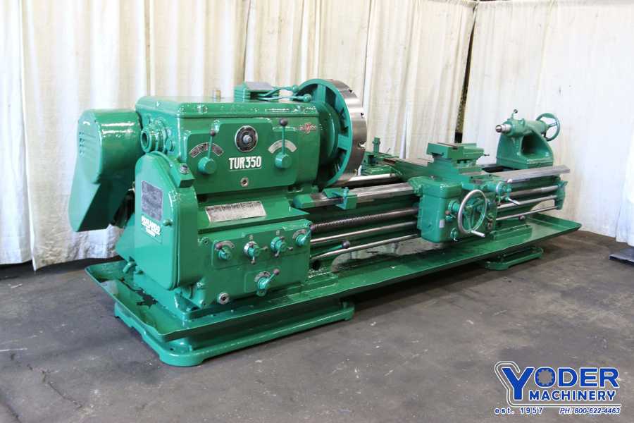 30" x 74" Morando #TUR350, engine lathe, 4-jaw chuck, Imperial & metric threads, #70979 - Image 2