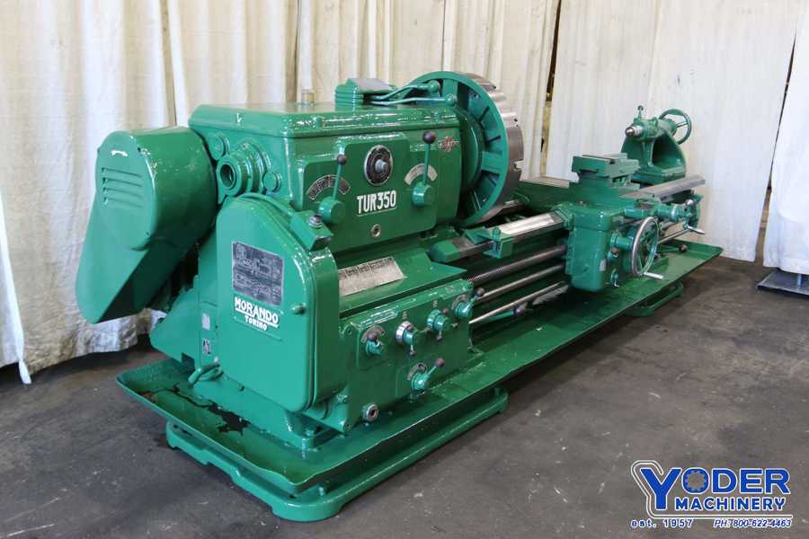 30" x 74" Morando #TUR350, engine lathe, 4-jaw chuck, Imperial & metric threads, #70979 - Image 5
