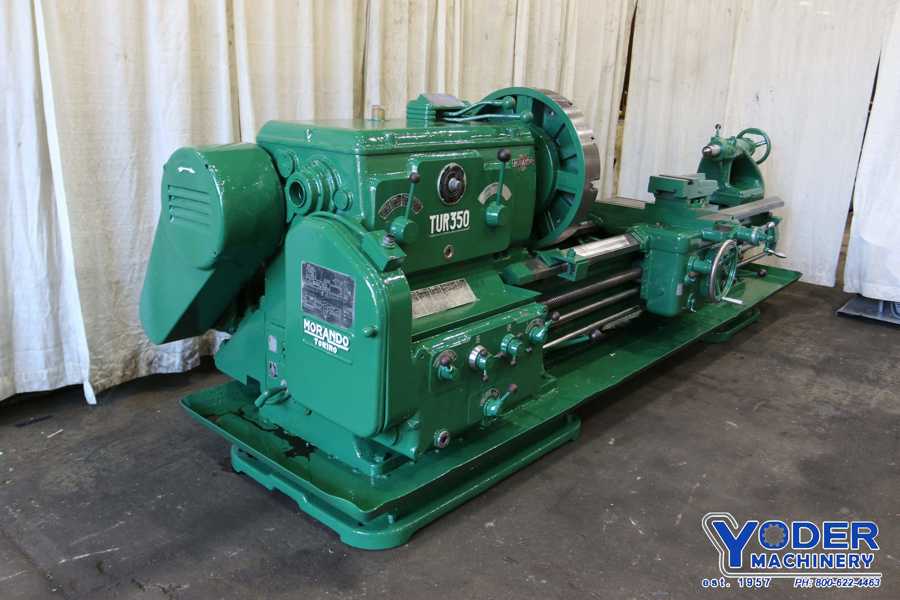 30" x 74" Morando #TUR350, engine lathe, 4-jaw chuck, Imperial & metric threads, #70979 - Image 7