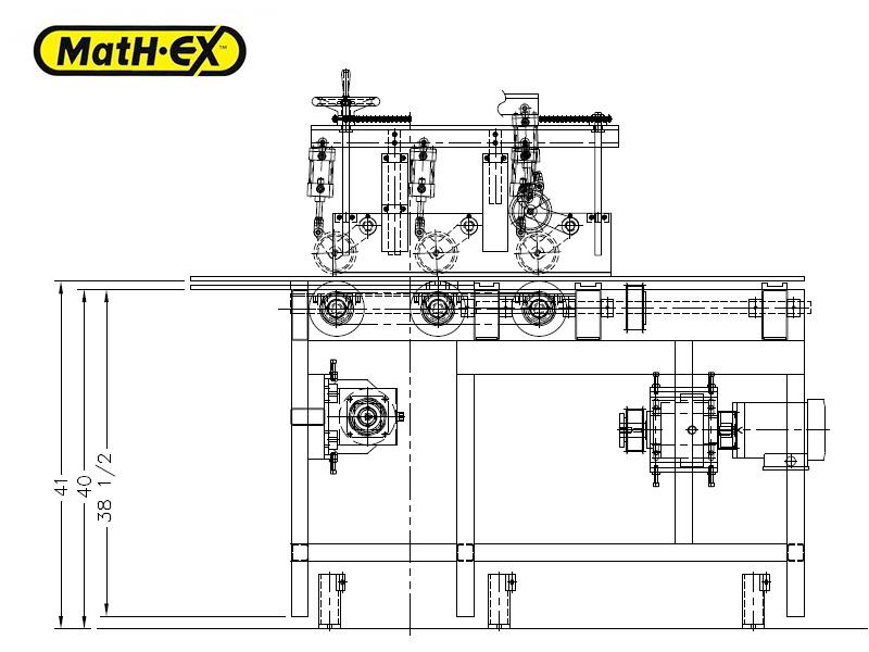 9" wide x 16' long, Math-Ex #CMS-16, Lateral-Chain Moulder Feeder, 4-1/2" thick, 600 FPM, 3 HP roller, 1-1/2 - Image 4