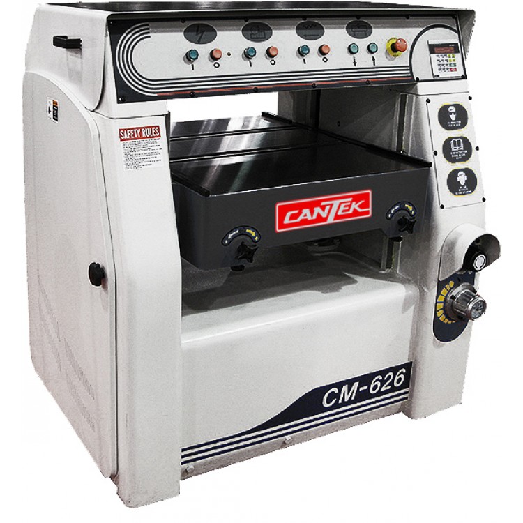 26" x 11-3/4" Cantek #CM626, Helical Head Planer, 0.31" cut depth, 35" x 27" table, 70 FPM, 20 HP, 5000 RPM - Image 1