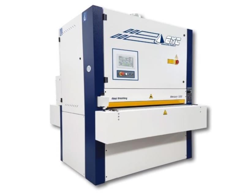 53" X 6-11/16" EMC #Mercury-1350-WRK, 3-Hd. Top Knife Planer/Sander, 103" x 54" belt, 5-1/2" knife diameter - Image 1