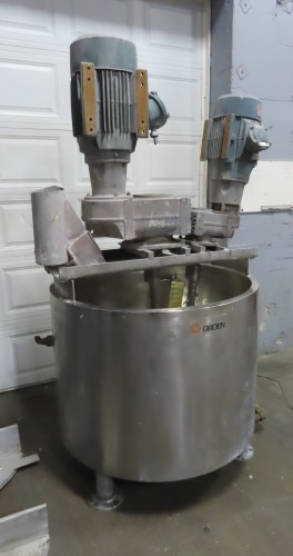 125 gallon Groen #TA-125, Stainless Steel jacketed kettle with sweep scraper, 45 psi - Image 2