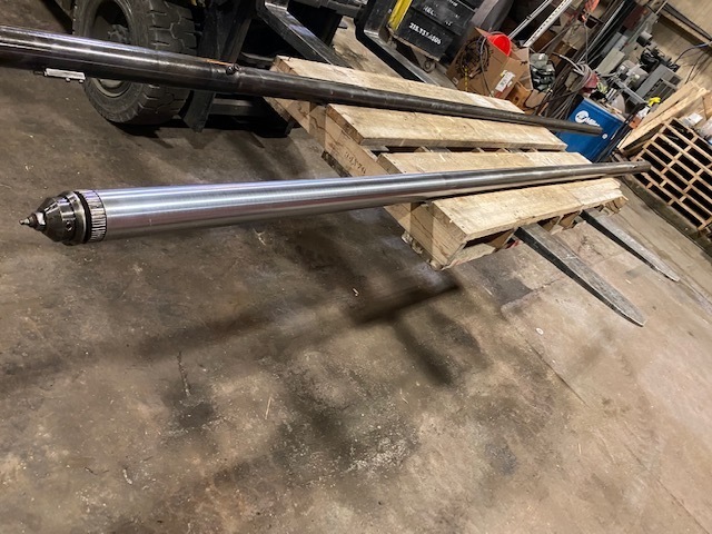 Appleton Stainless Steel 120" universal core cutter mandrel, 3.020" diameter, serial #2487 - Image 1