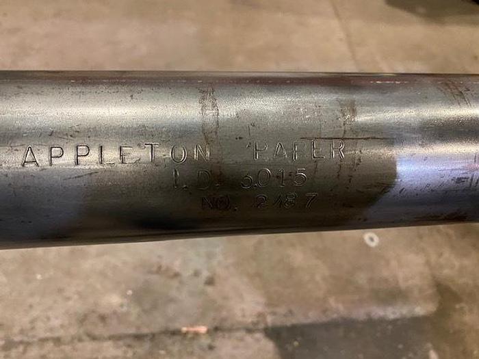 Appleton Stainless Steel 120" universal core cutter mandrel, 3.020" diameter, serial #2487 - Image 3