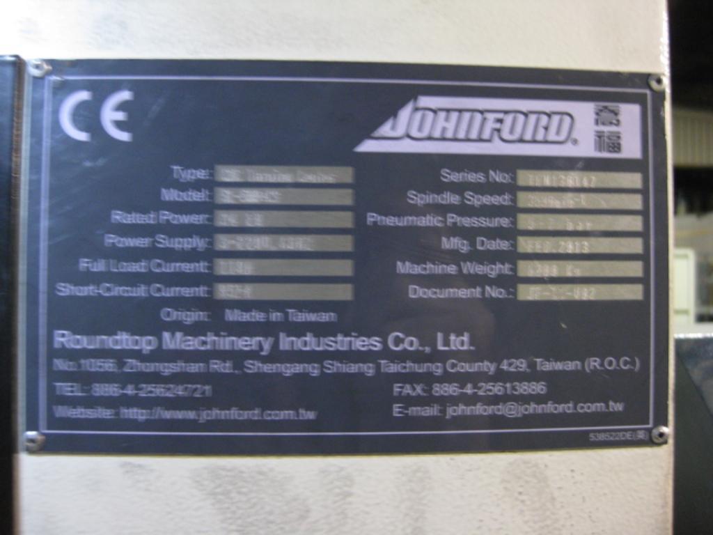 Johnford #SL-500CS, 3-Axis CNC Turning Center, 22.8" swing, 10" chuck, 3" bar, 31" centers, 2013 - Image 10