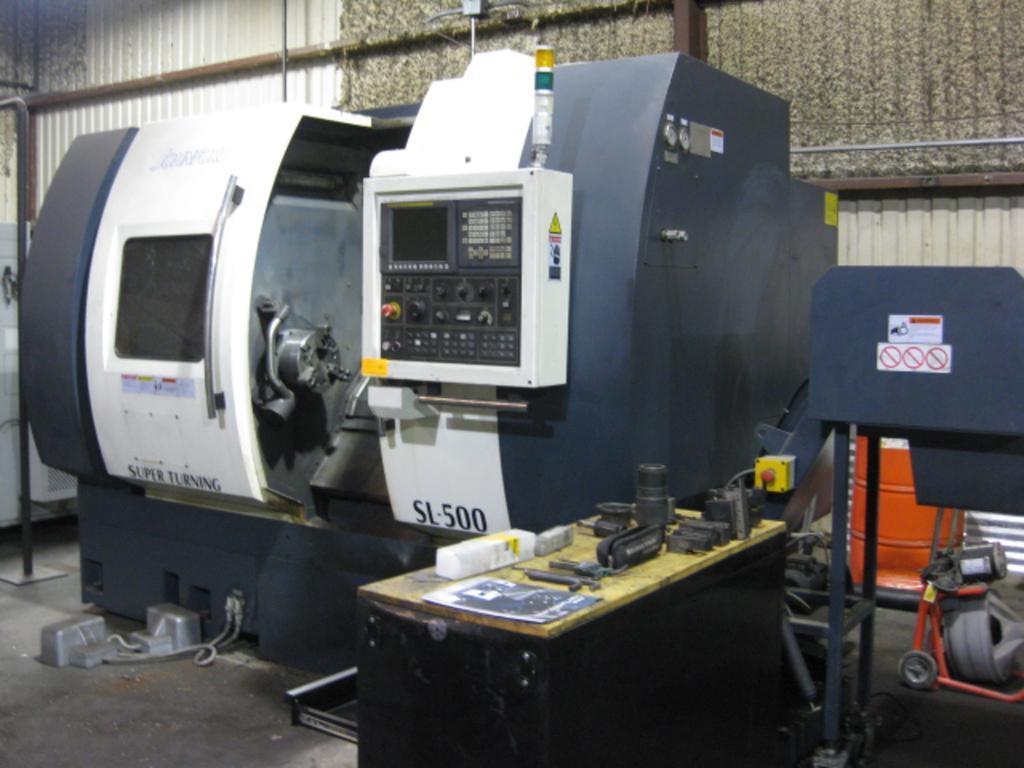 Johnford #SL-500CS-Y, 4-Axis CNC Turning Center, 22.8" swing, 3" bar, 28" centers, 2014 - Image 1