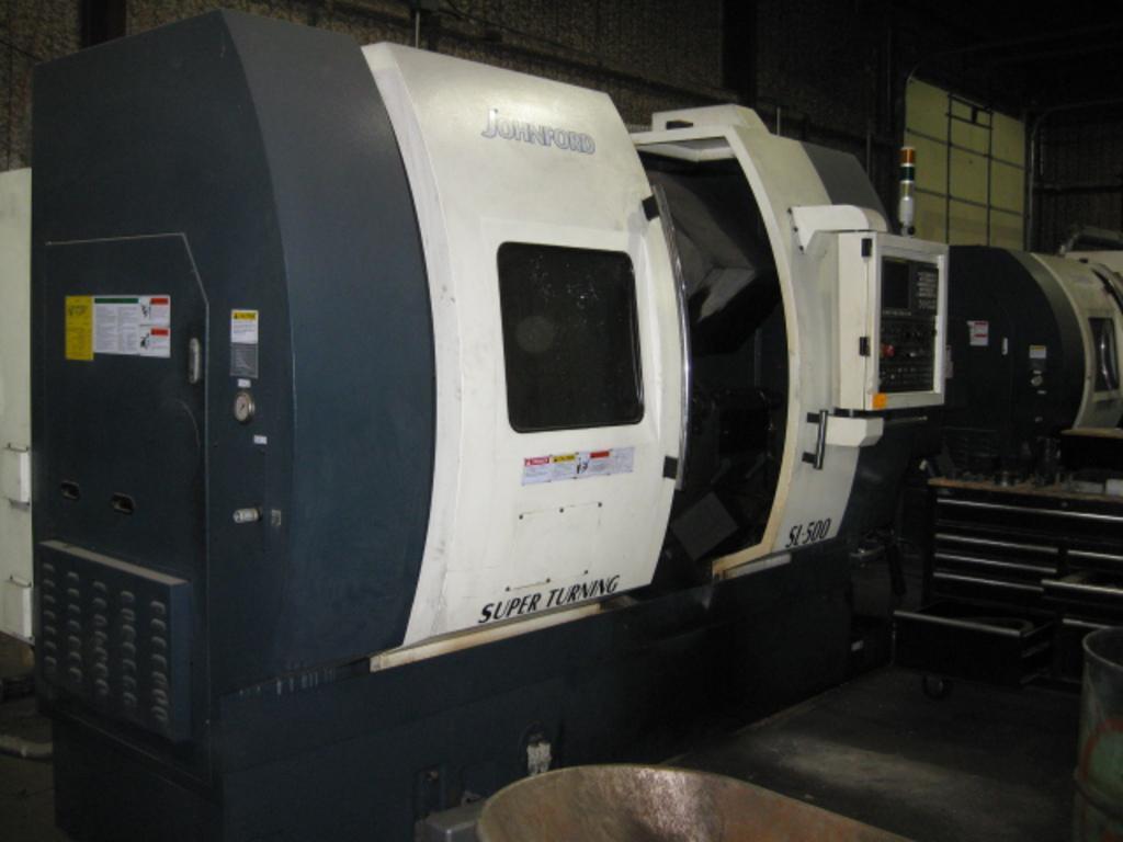 Johnford #SL-500CS-Y, 4-Axis CNC Turning Center, 22.8" swing, 3" bar, 28" centers, 2014 - Image 3