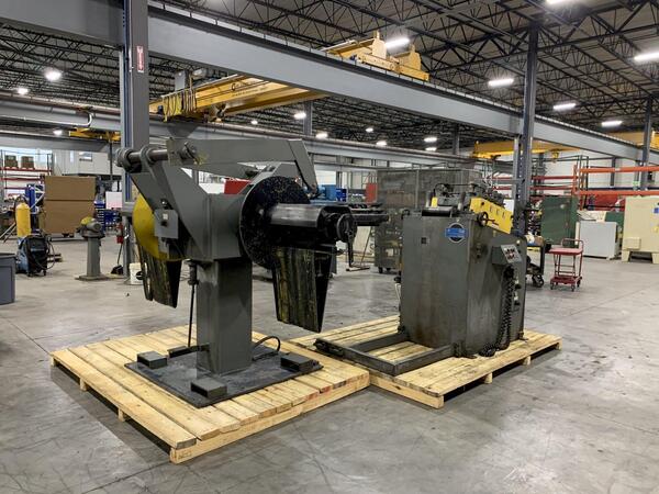 2500 lb. Coe Press Equipment #CPR-PO-2512 & CPPS-PO-300-12, double end reel & powered straigthener, 12" width - Image 3