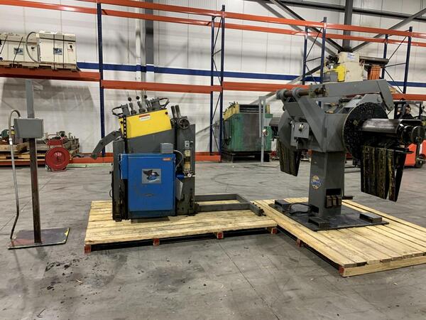 2500 lb. Coe Press Equipment #CPR-PO-2512 & CPPS-PO-300-12, double end reel & powered straigthener, 12" width - Image 4