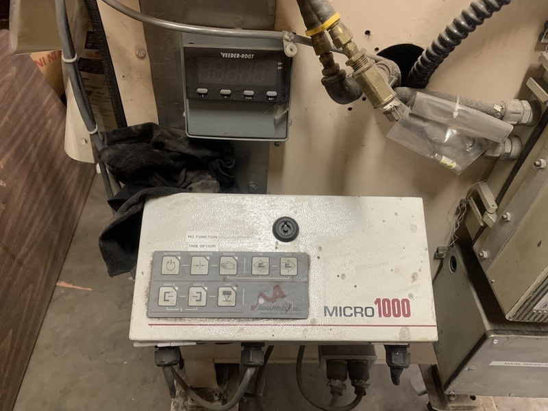 Dusenbery #633AC, 26" wide, 15" rewind diameter, 300 FPM, Micro 1000 web guide - Image 4