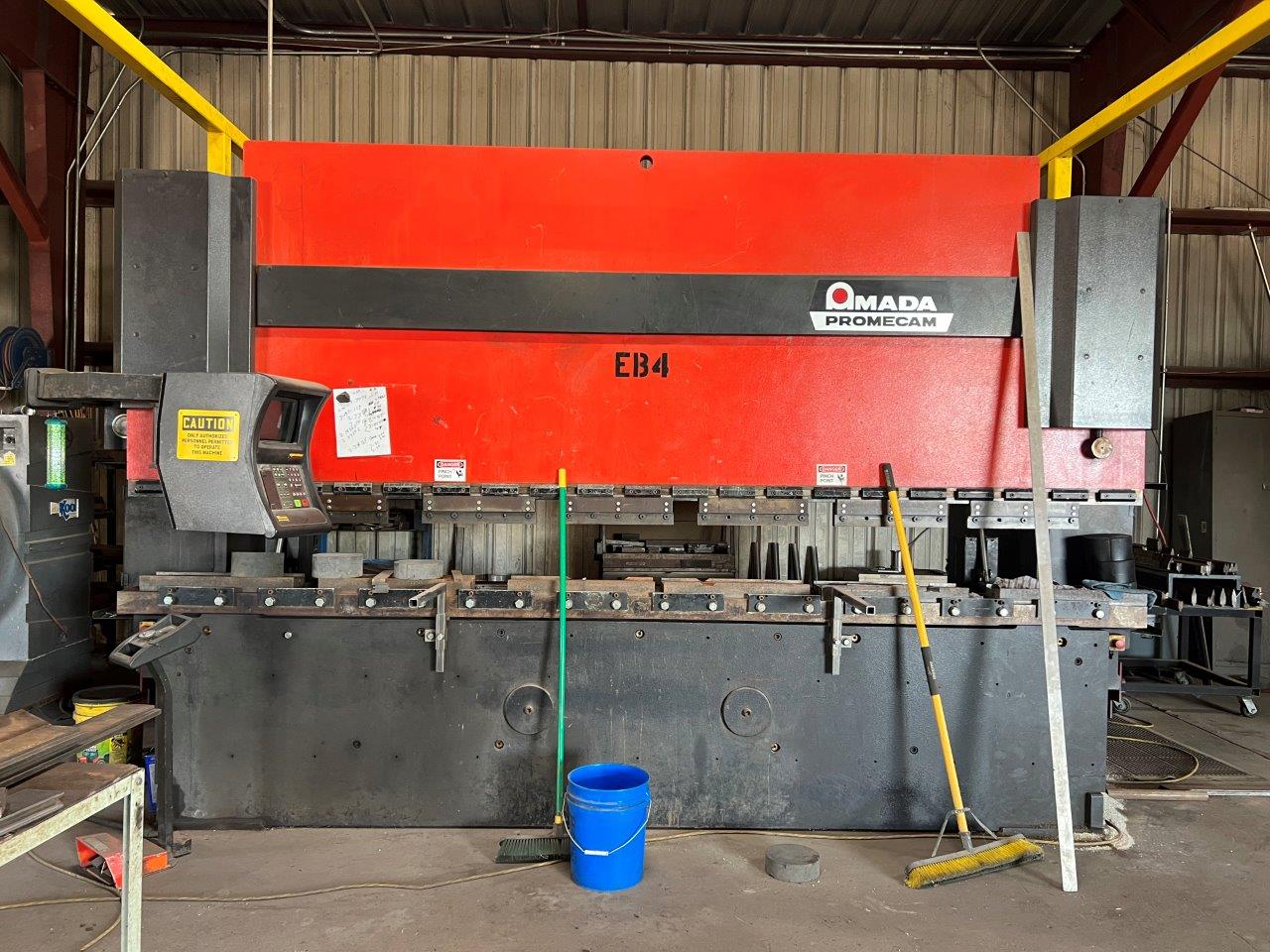 187 Ton, Amada #HFB-1704, CNC press brake, 13' overall, 148" between housing, 7" stroke, 16.1" throat, 17.88" - Image 1