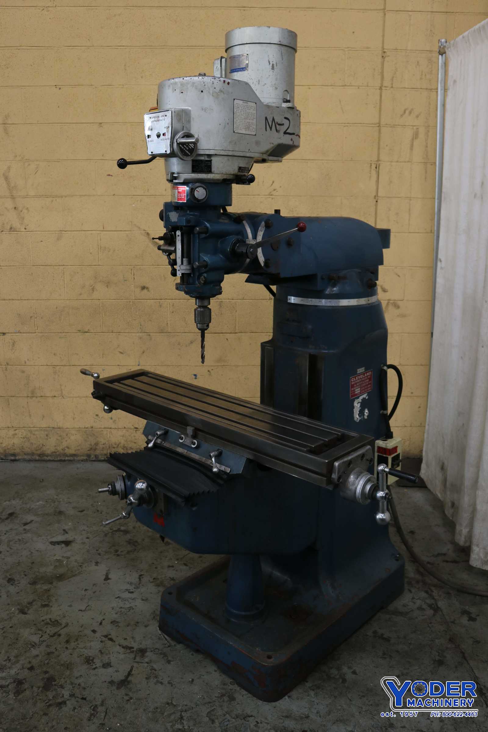 Cleveland #K2, vertical ram type mil, 9" x42" table, 3 HP, one shot lube, 1996, #73103 - Image 8