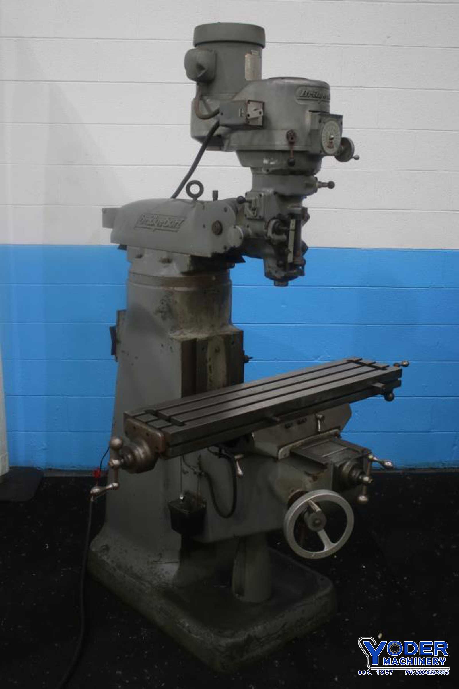 Bridgeport #Series-I, vertical ram type mill, 9" x42" table, 1.5 HP, one shot lube, #75130 - Image 1