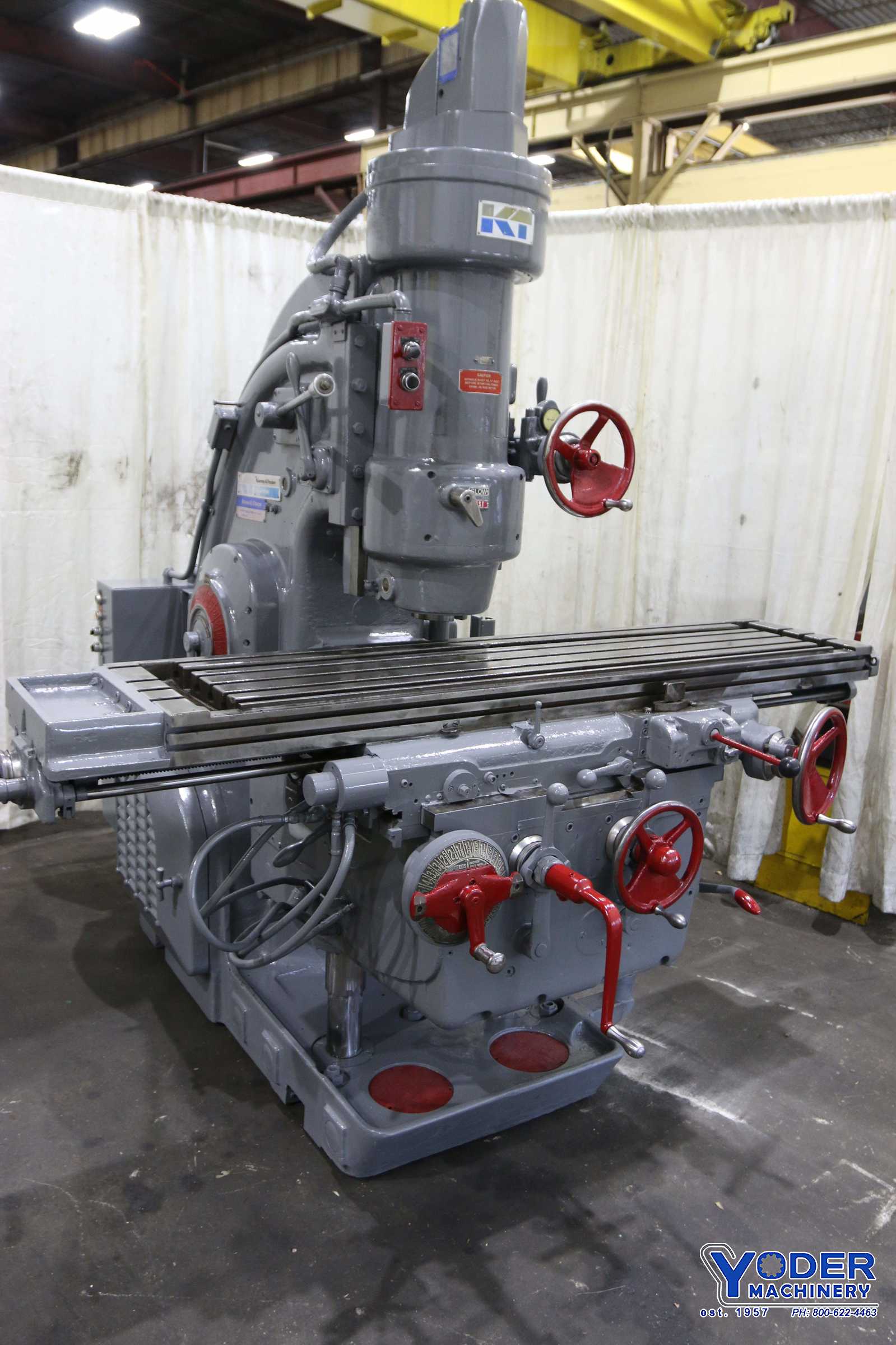 Kearney & Trecker #320TF-16, vertical mill, 16" x72" table, power draw bar, forward/reverse, #71081 - Image 1