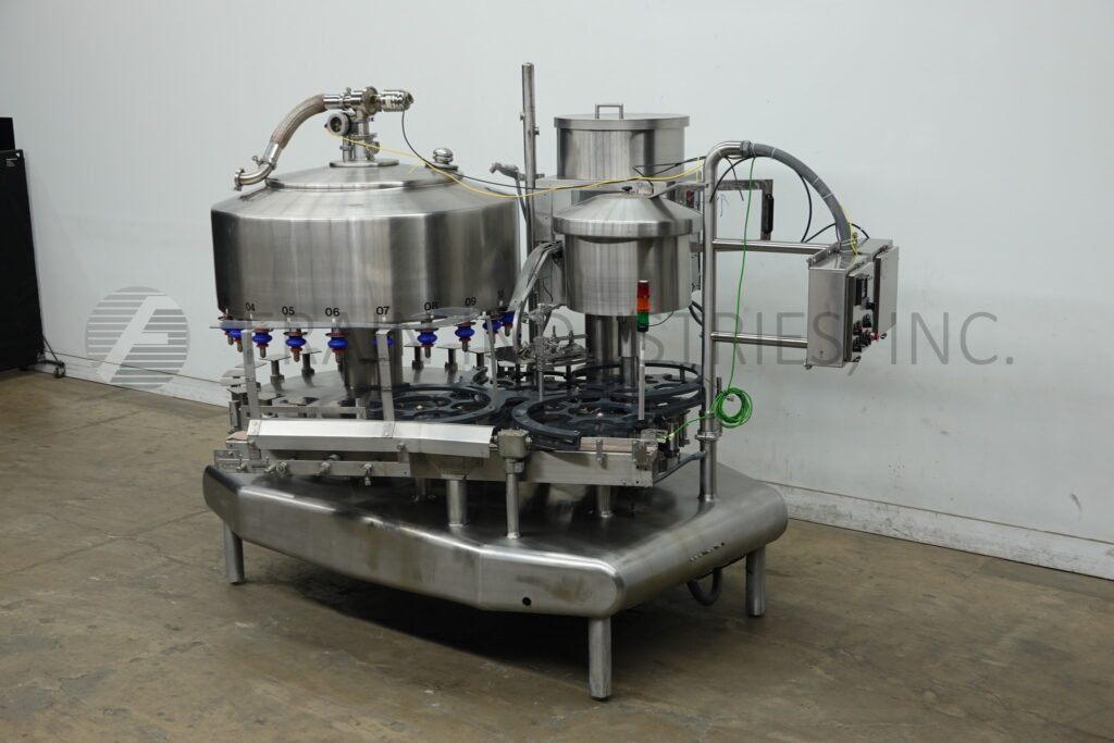 Federal #21-8, automatic, 21 head rotary, stainless steel, pressure gravity filler and 8 head rotary screw - Image 5