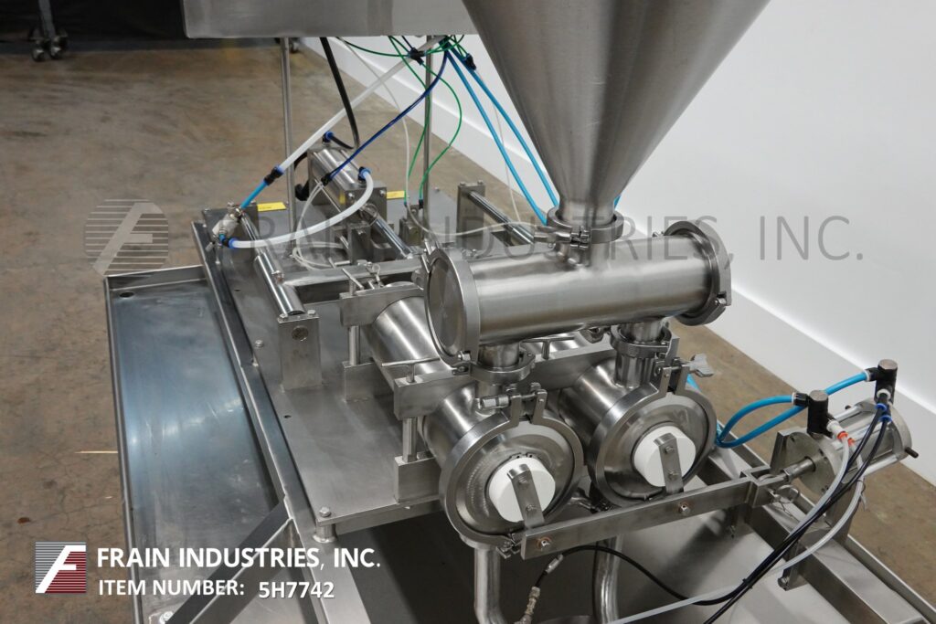 REB, semi-automatic, Stainless Steel, dual head piston filler and depositor, mounted on Stainless Steel drip - Image 2