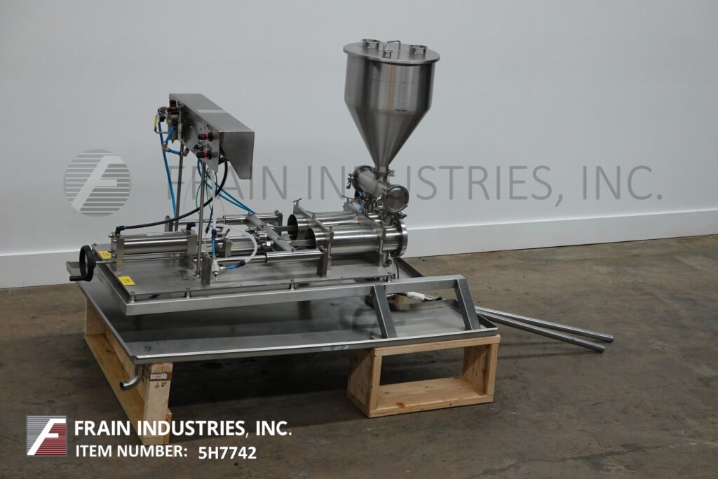 REB, semi-automatic, Stainless Steel, dual head piston filler and depositor, mounted on Stainless Steel drip - Image 5