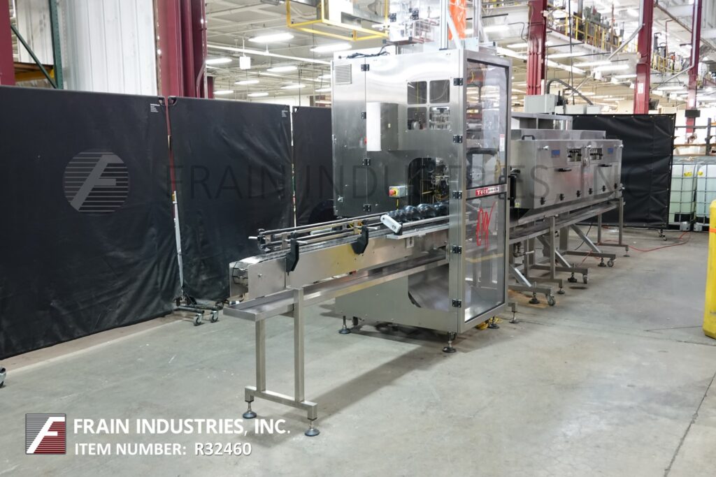 Tripack #HSA240/WSN300-3M, Stainless Steel, shrink neck bander and sleever with conveyor and steam shrink - Image 1