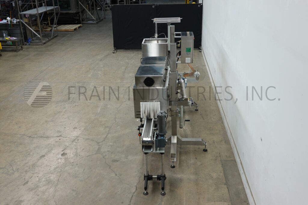 Axon #EZ300, automatic, tamper evident shrink neck bander or sleeve label applicator with shrink tunnel - Image 3
