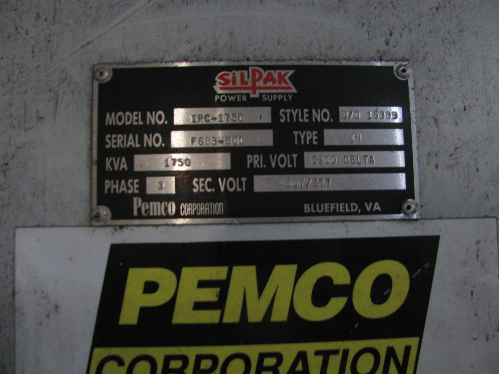 1750 KVA 6900 Primary, 480Y/277 Secondary, Pemco, Dry Type Transformer - Image 1