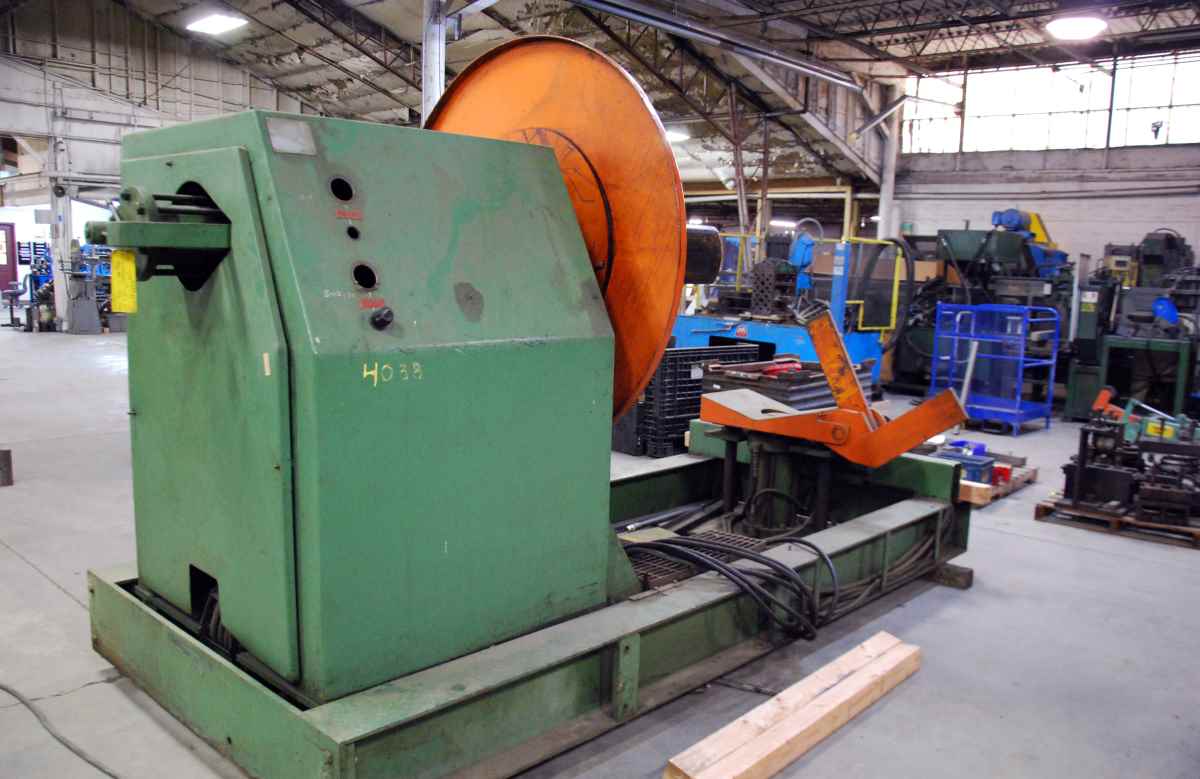 10000 lb. American Steel Line #1000, uncoiler w/ coil car, 24" width, 18"-21" ID, 3-arm hydraulic expansion - Image 2